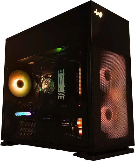 In Win 127, schwarz, Glasfenster