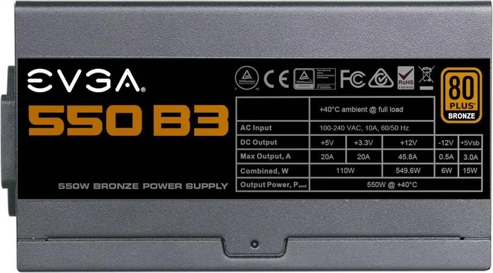 EVGA B3 550 550W, ATX 2.4
