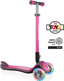 Globber Elite Deluxe Lights Kickboard deep pink