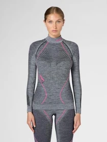 UYN Ambytion Turtle Neck Melange Funktionsshirt langarm black melange/purple/rasperry (Damen)