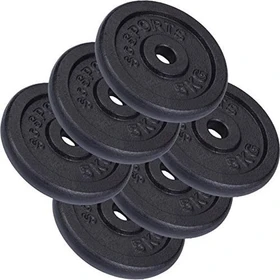 ScSports Gusseisen Hantelscheibe 6x 5kg