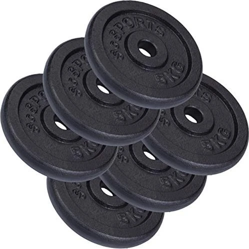 ScSports Gusseisen Hantelscheibe 6x 5kg