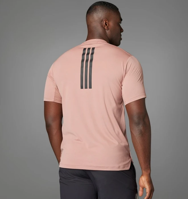 adidas Power 3-Streifen Funktionsshirt kurzarm warm clay (Herren)