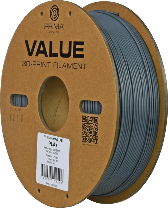 PrimaCreator PrimaValue PLA, dark grey, Spule, 1.75mm, 1.00kg