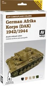 Vallejo Model Air AFV Painting System German Afrika Korps DAK 1942-1944 Farbset, 6-tlg.