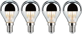 Paulmann Filament LED Tropfen E14 4.8W/827 Kopfspiegel, 4 Stück