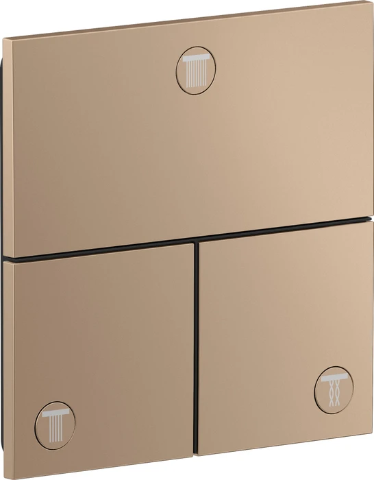 Hansgrohe Axor ShowerSelect ID eckig Kontrollfeld Ventil für 3 Verbraucher polished red gold
