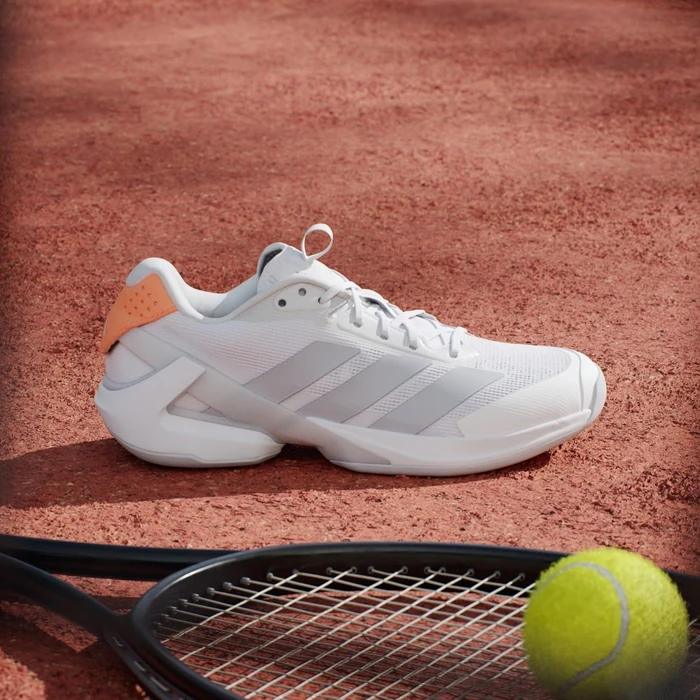 adidas Adizero Ubersonic 5 cloud white/halo blue/beam orange (Herren)