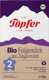 Töpfer Bio Folgemilch 2 Pulver auf Ziegenmilchbasis, 400g