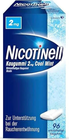 Nicotinell 2mg Cool Mint Kaugummis, 96 Stück