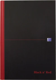 Oxford Black & Red Notizbuch, A4, Lineatur 22, Hardcover, 96 Blatt