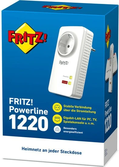 FRITZ! FRITZ!Powerline 1220 / FRITZ!Powerline 1220E, HomePlug AV2, 2x RJ-45