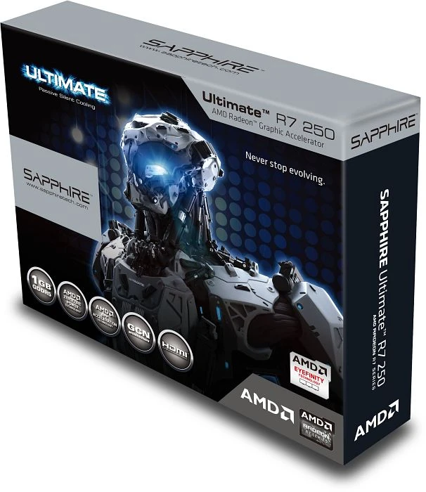 Sapphire Radeon R7 250E Ultimate, 1GB GDDR5, DVI, HDMI, DP, full retail