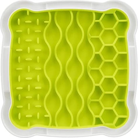 Trixie Lick'n'Snack Schleckplatte, 20 x 20cm, Lime/grau