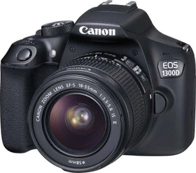 Canon EOS 1300D schwarz mit Objektiv EF-S 18-55mm 3.5-5.6 IS II