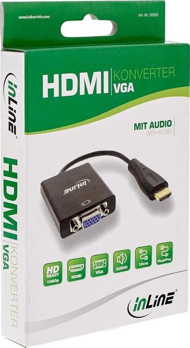 InLine HDMI zu VGA Adapter mit Audio