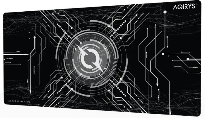 Aqirys Gruis XL Mouse Pad, 900x400mm, Motiv schwarz/weiß
