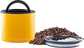 Airscape Kaffeedose klein Aufbewahrungsbehälter gelb matt