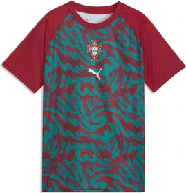 Puma FIFA WM 2026 Portugal Aufwärmtrikot kurzarm club red/green lagoon (Junior)