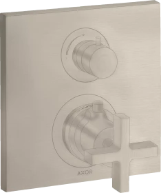 Hansgrohe Axor Citterio Thermostat mit Ab- und Umstellventil brushed nickel