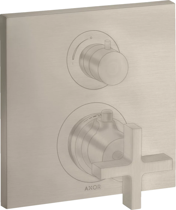 Hansgrohe Axor Citterio Thermostat mit Ab- und Umstellventil brushed nickel