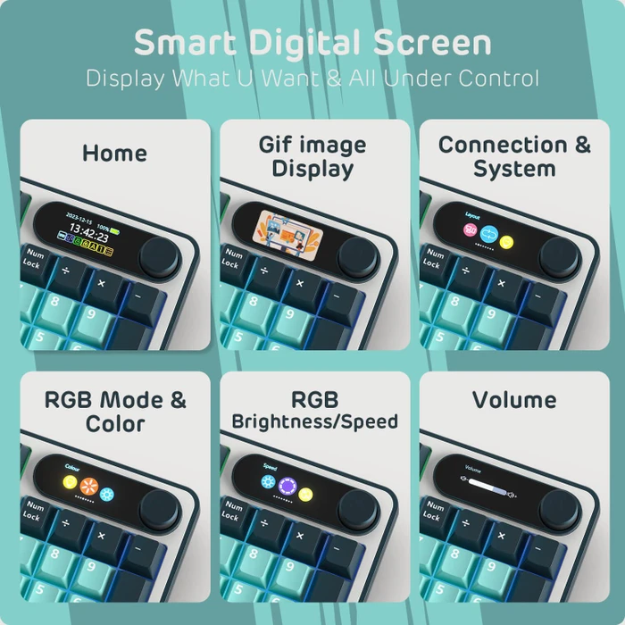RK Royal Kludge S98, Turquoise Green, 96%, hot-swap, RK Tactile Beige, USB/Bluetooth, US