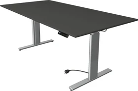 Kerkmann Move 3 elektrisch höhenverstellbarer Sitz-Steh-Schreibtisch 200x100cm anthrazit/silber