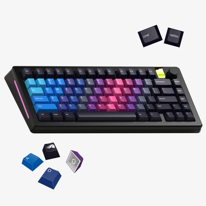 Glorious GPBT Gradient V2 Keycaps, Kunststoff (PBT), Afterparty, mehrfarbig, 135 Tasten, ANSI-US