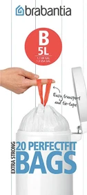 Brabantia PerfectFit Müllbeutel Typ B 5-7l, 20 Stück