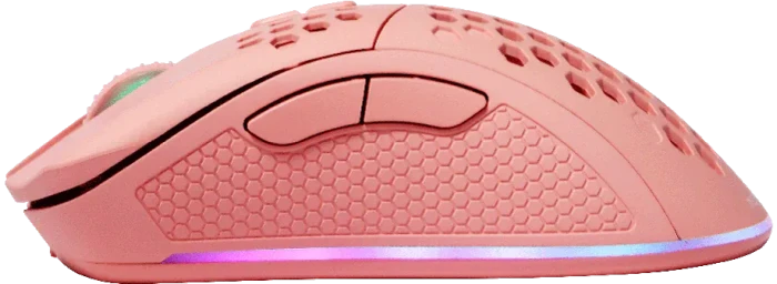 Deltaco PM80 Wireless Lightweight Gaming Mouse pink, USB/Bluetooth