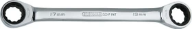 KS Tools GEARplus Doppelringratschenschlüssel, 17/19x230mm