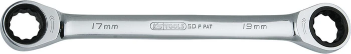 KS Tools GEARplus Doppelringratschenschlüssel, 17/19x230mm