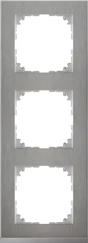 Merten M-Pure Rahmen 3fach, Edelstahl/aluminium
