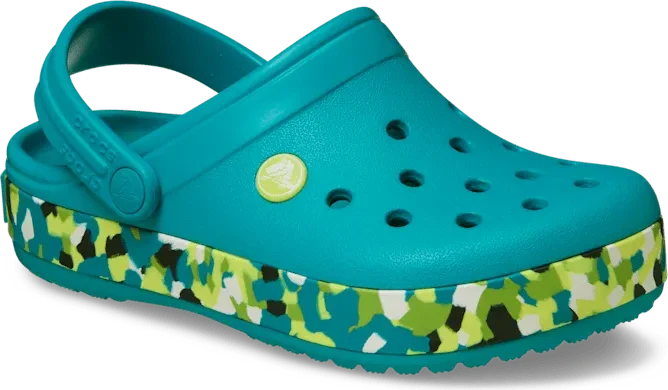 Crocs Crocband Glow Confetti Band Clog turbo teal/multi (Junior)