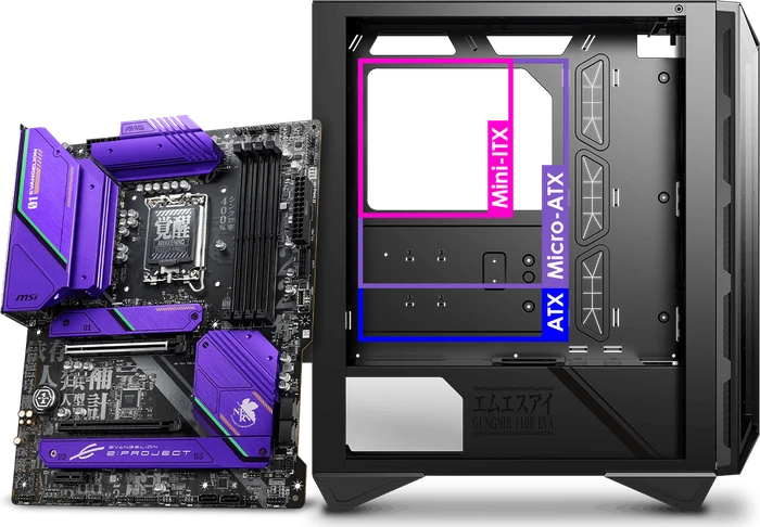 MSI MPG Gungnir 110R EVA e-PROJECT, Glasfenster