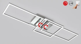 Briloner Frame LED Deckenleuchte 92.8cm 44W chrom