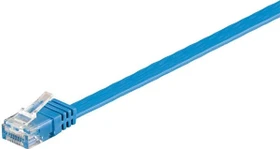 goobay Flach-Patchkabel, Cat6, U/UTP, RJ-45/RJ-45, 2m, blau