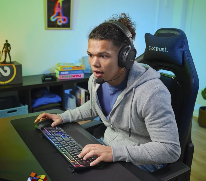 Trust Gaming GXT 866 Torix Wireless, schwarz, LEDs RGB, Huano WHITE, USB, DE