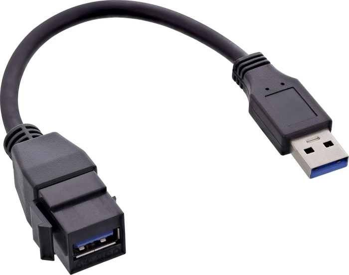 InLine USB-A 3.0 Verlängerungskabel, 5Gb/s, 0.2m