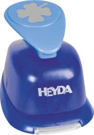 Heyda Hebel-Motivstanzer groß, Klee, blau, 25mm