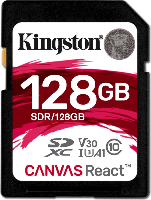 Kingston Canvas React SDR, SD UHS-I U3, V30