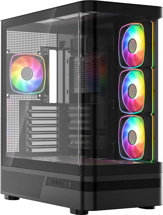 Modecom Volcano AQ100 ARGB Black, Glasfenster