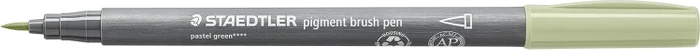 Staedtler pigment brush pen 371 pastellgrün, 10er-Pack