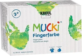 Kreul Mucki Fingerfarbe Set 6 Stück 150ml