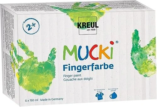 Kreul Mucki Fingerfarbe Set 6 Stück 150ml