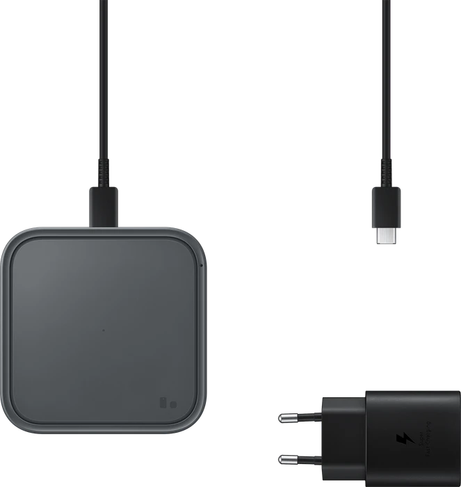 Samsung Super Fast Wireless Charger mit Schnellladeadapter Dark Gray