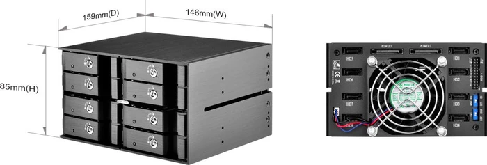 SilverStone Front Panel Storage FS208
