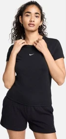 Nike Sportswear Chill Knit T-Shirt kurzarm schwarz/weiß (Damen)