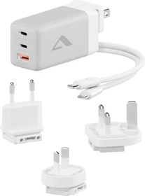 Alogic 3-Port Rapid Power Multi-Country GaN Charger 67W weiß/grau (WCM3X67G)