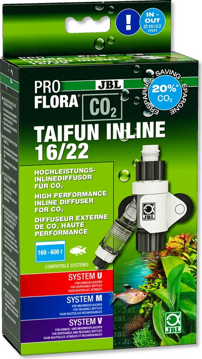 JBL PRO FLORA CO2 Taifun INLINE, Hochleistungs-Diffusor zur CO2 Zugabe in Aquarien mit Außenfilter